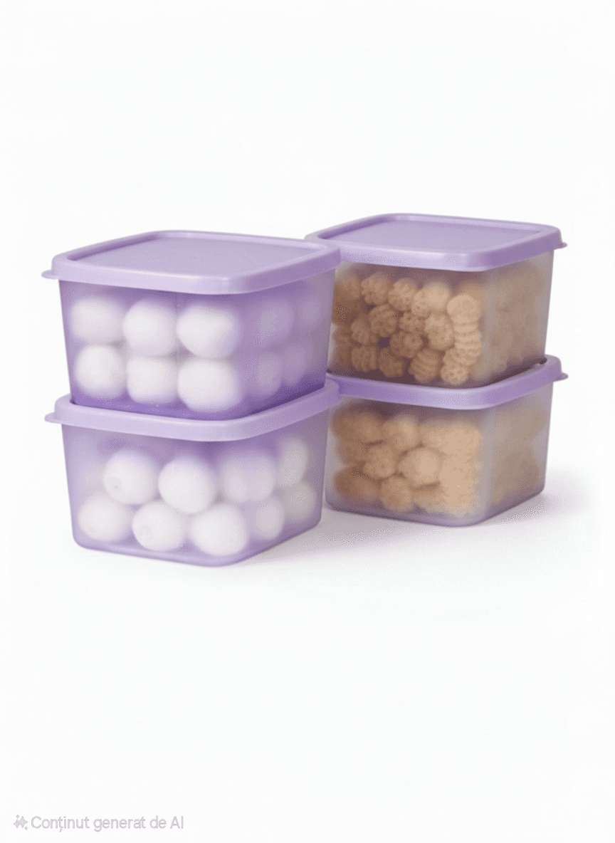Set recipiente congelator Serena 830 ml (4 bucăți)